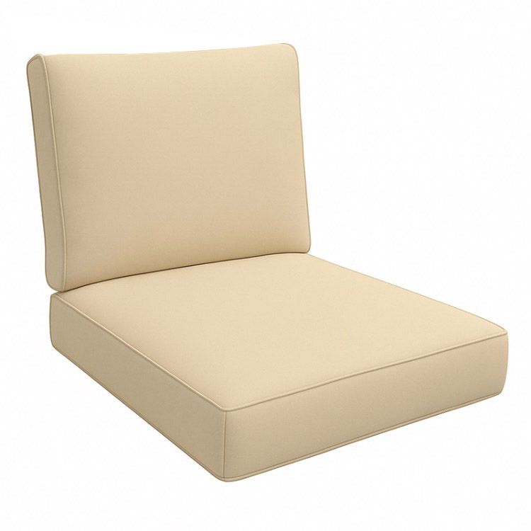 Boxed Seat Bullnose Back Sunbrella Replacement Chair Cushion