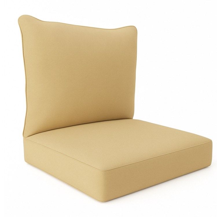 Boxed Seat Single Seam Back Sunbrella Replacement Chair Cushion
