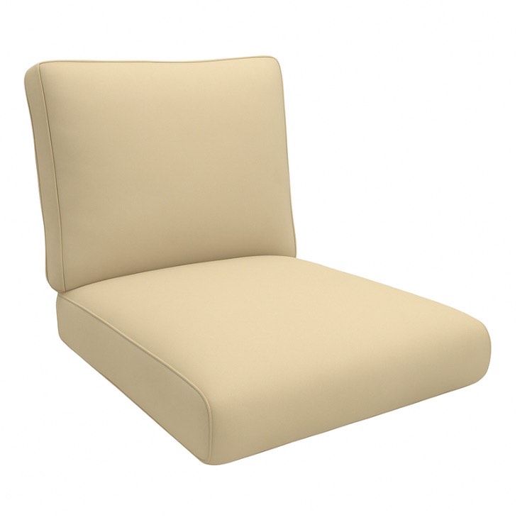 Bullnose Seat Boxed Back Sunbrella Replacement Chair Cushion