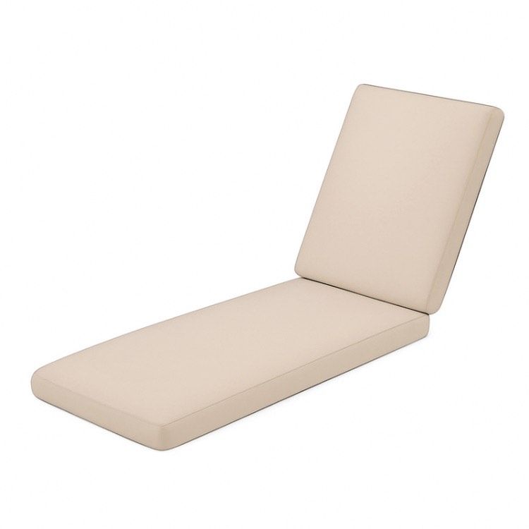 Sunbrella Replacement Boxed Seat Bullnose Back Chaise Cushion