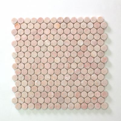 Eon Penny Round Rose Honed Mosaics