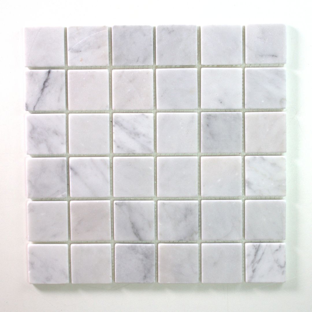 Eon Square Carrara Honed Mosaics