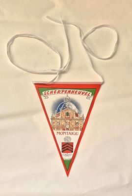 Vlag - wimpel Scherpenheuvel 21 cm + koordjes