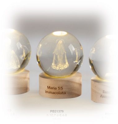 Olv Wonderbare in bol met LED lichtje 9 cm Olv Wonderbare in bol met LED lichtje 9 cm