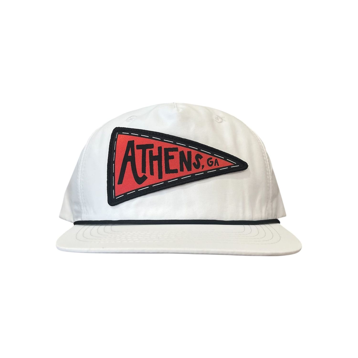 Athens Pennant Hat, Red & Black