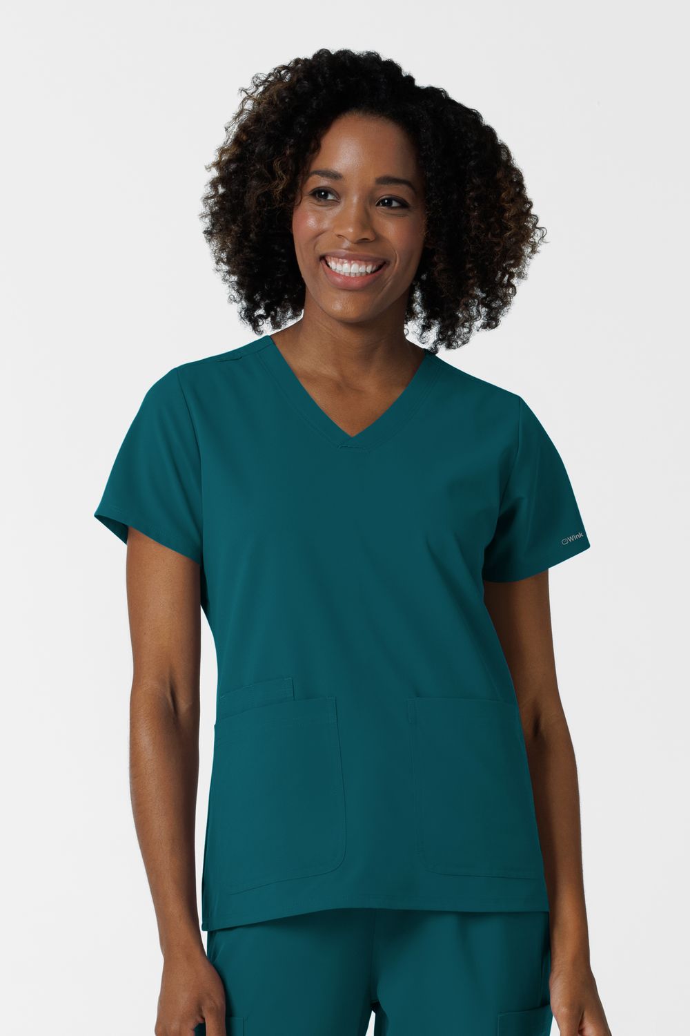 Casacca donna 6180 scollo a V caribbean blue