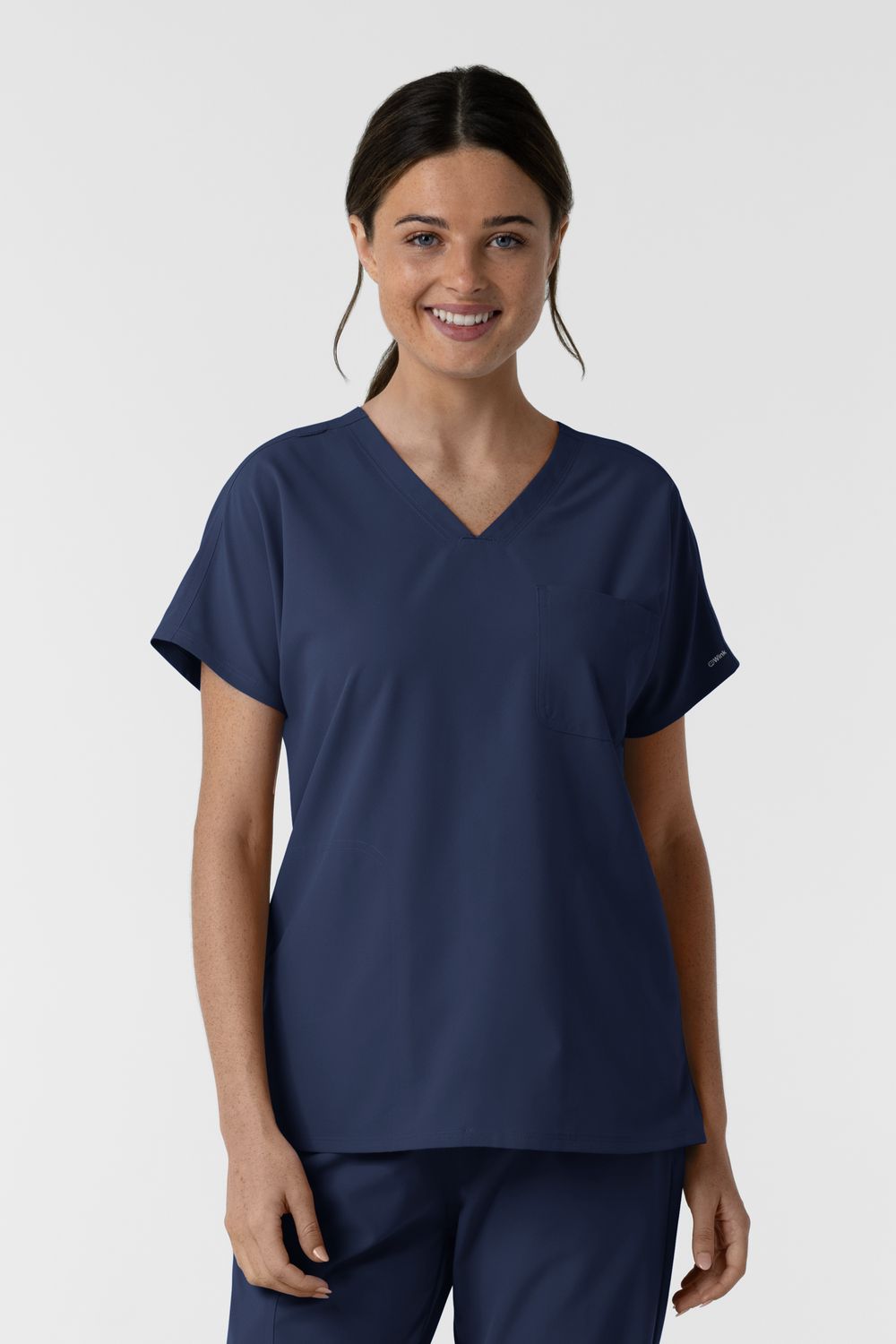 Casacca donna 6280 scollo a V navy blue