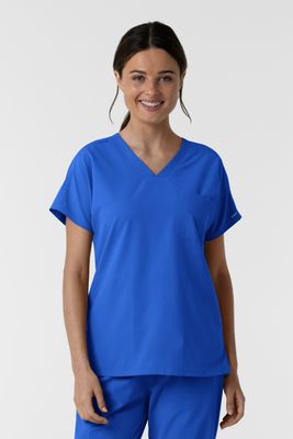 Casacca donna 6280 scollo a V royal blue
