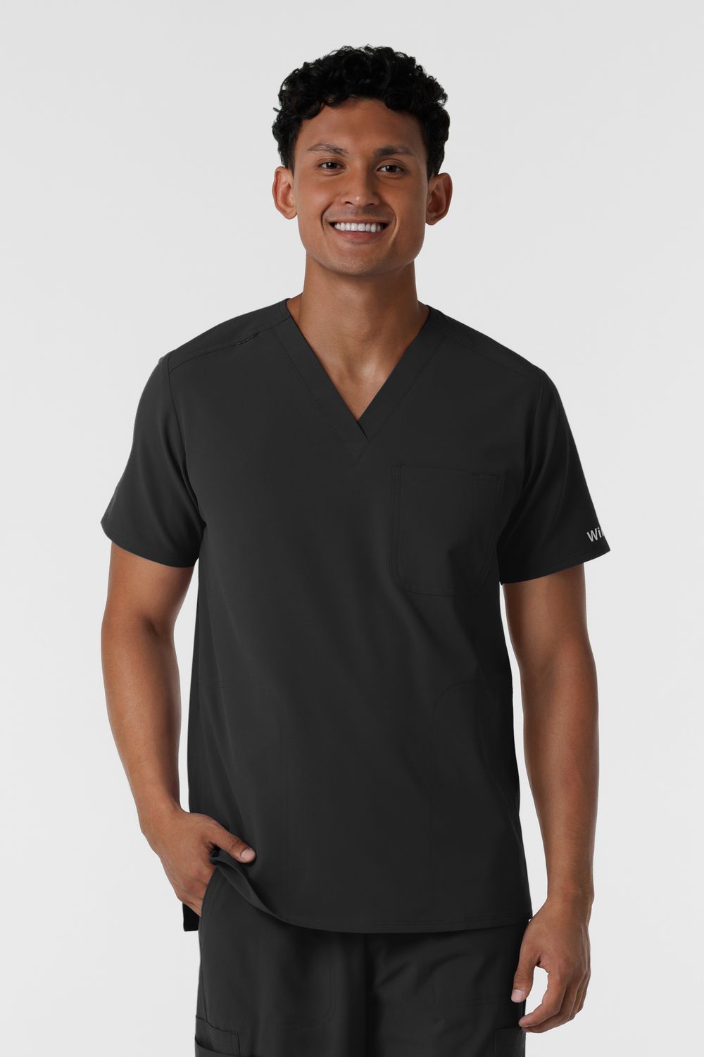 Casacca uomo 6380 scollo a V black