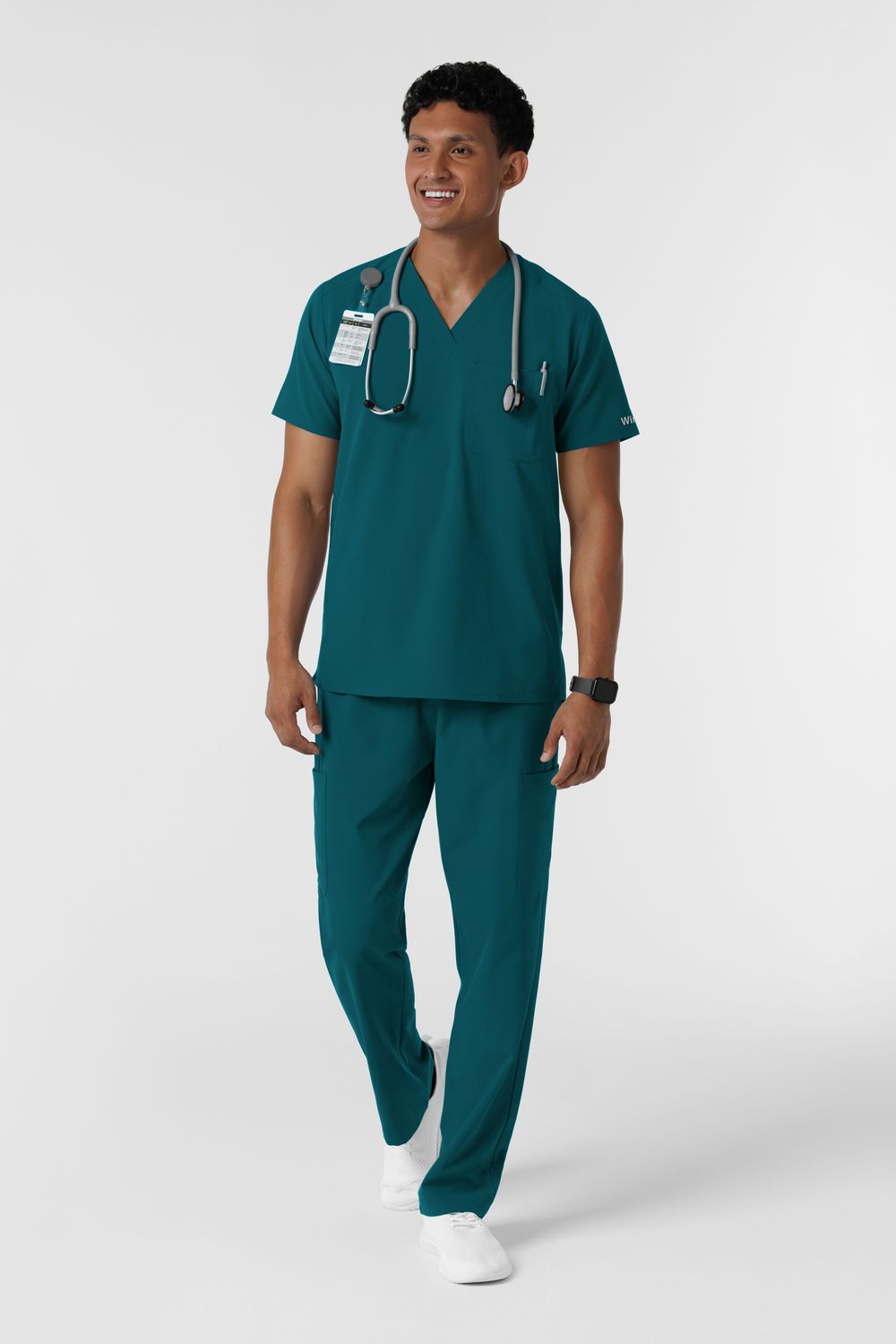 Casacca uomo 6380 scollo a V caribbean blue