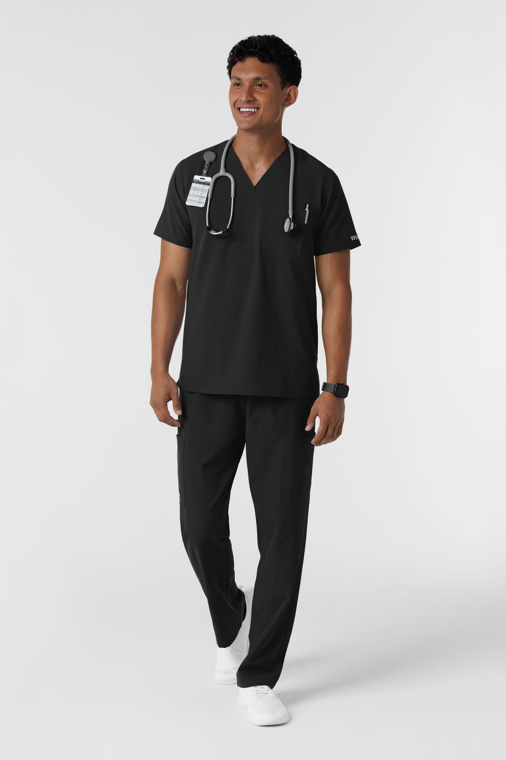 Casacca uomo 6380 scollo a V black