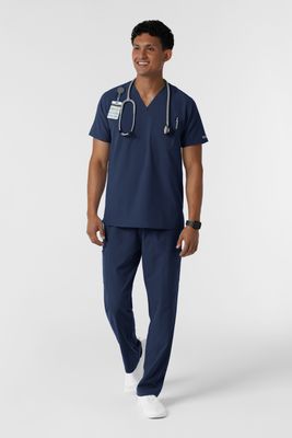 Casacca uomo 6380 scollo a V navy blue