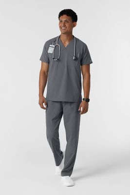 Casacca uomo 6380 scollo a V pewter