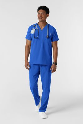Casacca uomo 6380 scollo a V royal blue