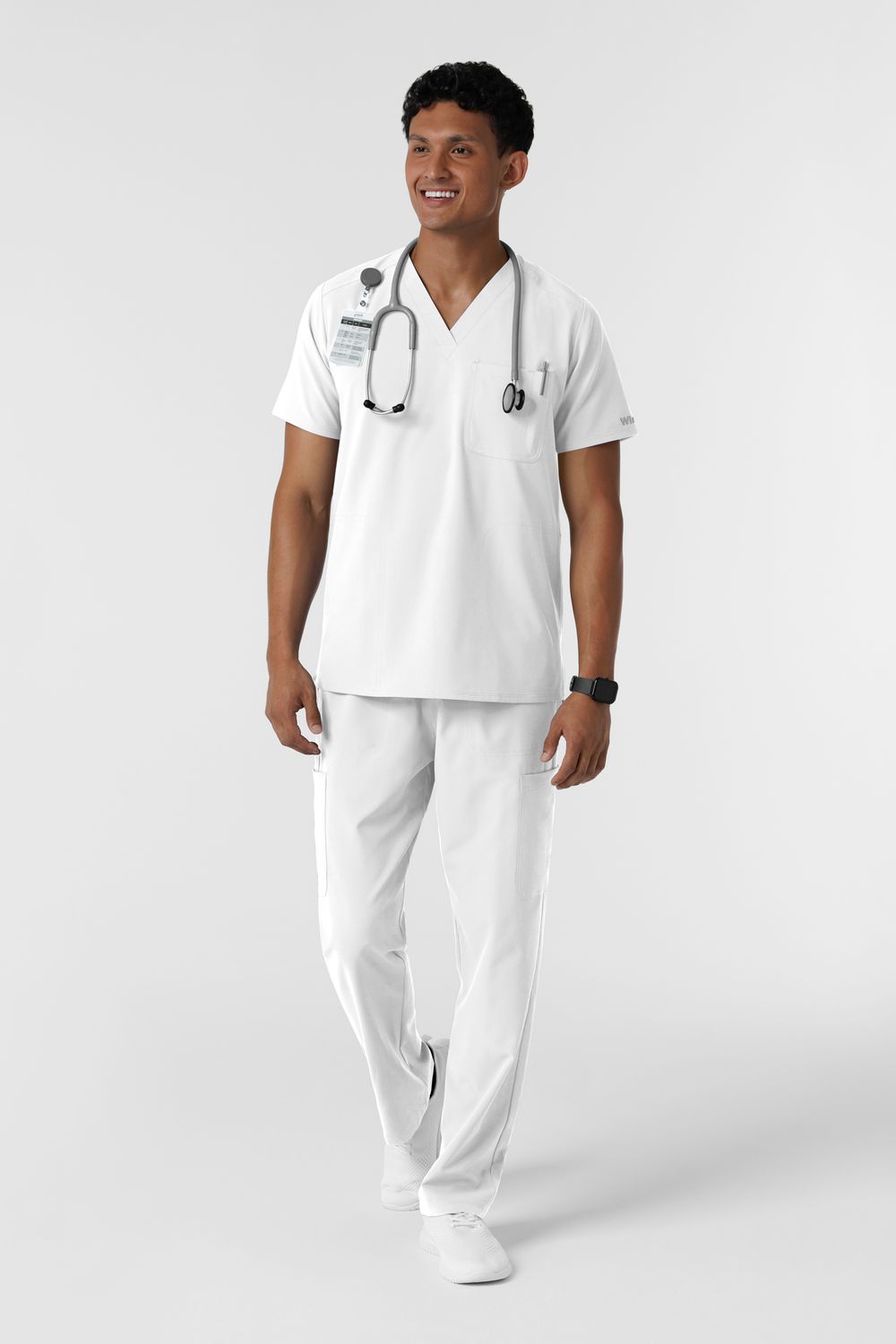 Casacca uomo 6380 scollo a V white