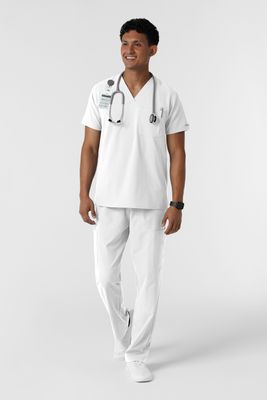 Casacca uomo 6380 scollo a V white