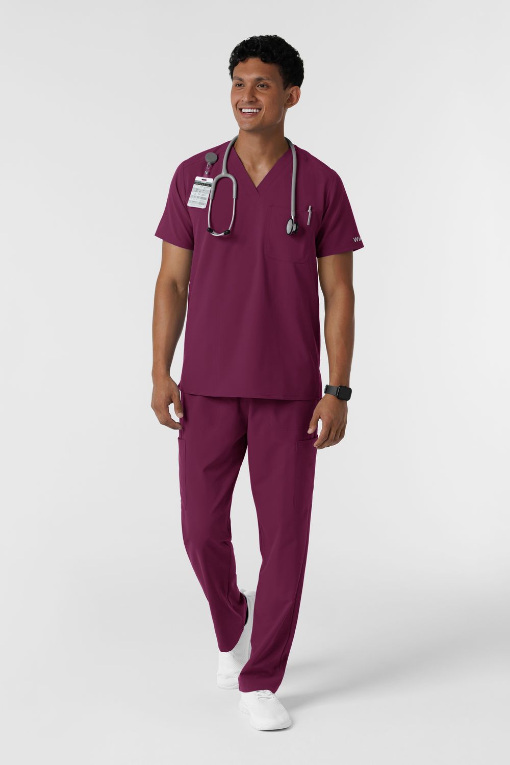 Casacca uomo 6380 scollo a V wine