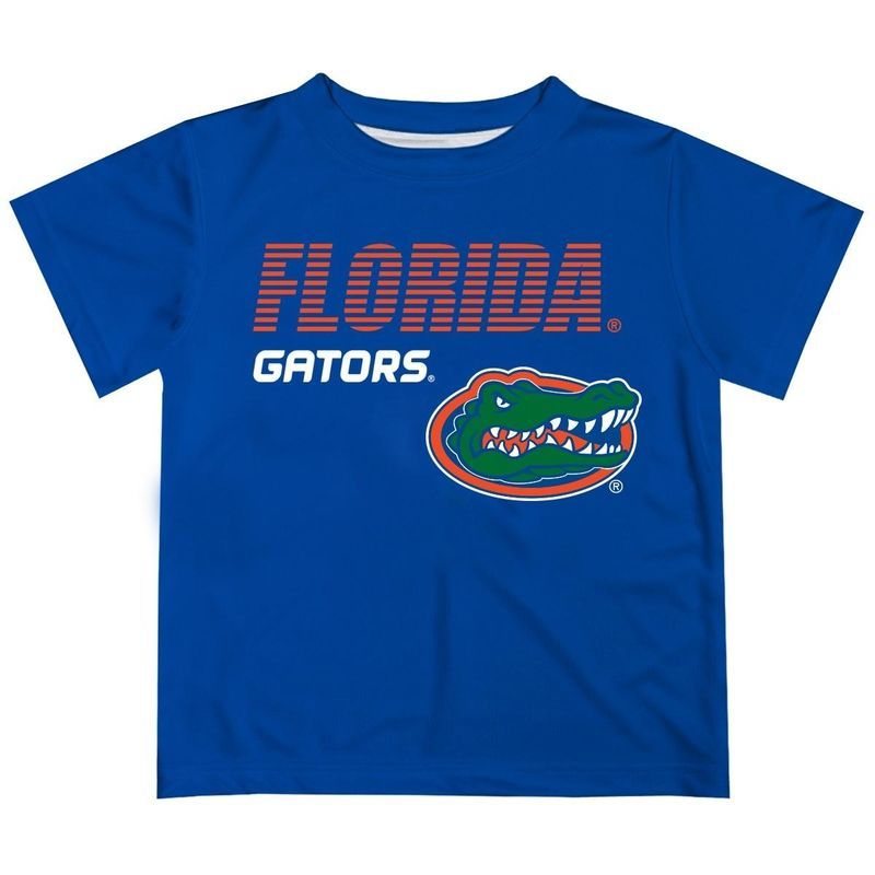 Florida Striped Logo Blue Short Sleeve Tee