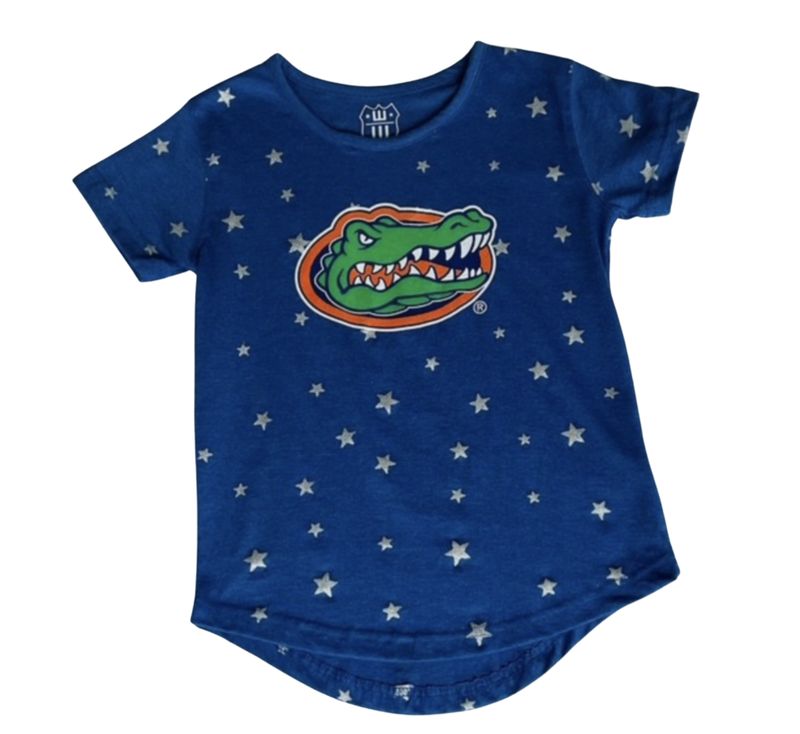 Girl's Blue Star Logo Top