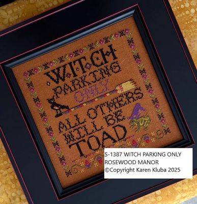 Witch Parking Only by Rosewood Manor Design 2025 Counted cross stich pattern