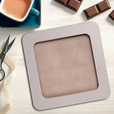 Gray magnetic embroidery frame 14cm x 14cm or 5.5"x5.5" by Wonderland Crafts Wooden Hoop Frame on magnets