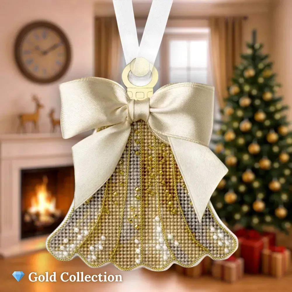 Christmas Light by Wonderland Crafts 2025 Christmas Ornament Cross stitch kit on a plastic base