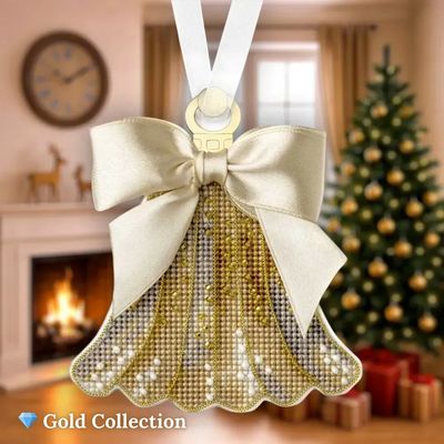 Christmas Light by Wonderland Crafts 2025 Christmas Ornament Cross stitch kit on a plastic base