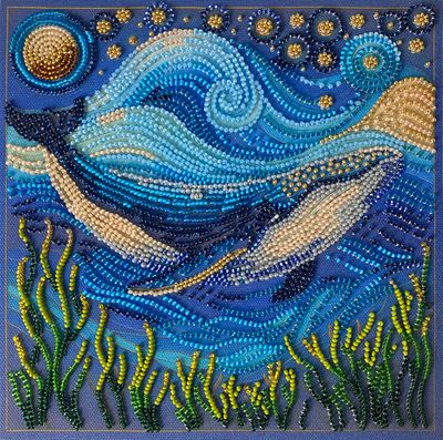 The grandeur of the depths by Abris Art Animals Collection Bead Embroidery Kit