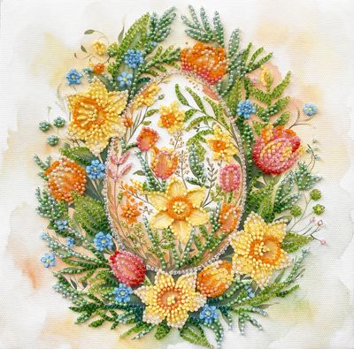 Easter Symbol by Abris Art Easter Scenes Collection Bead Embroidery Kit