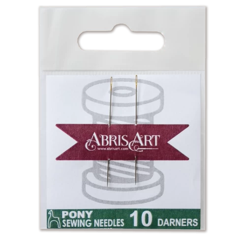 Short darning needles for bead embroidery by Pony Sewing Needles #10 (2 pcs.)