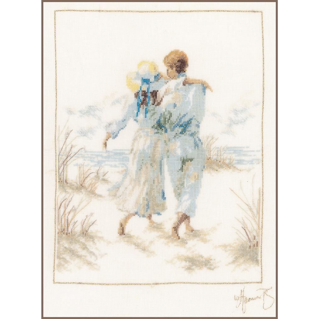 Romantic couple by Lanarte 2026 Romance collection Counted Cross Stitch Kit