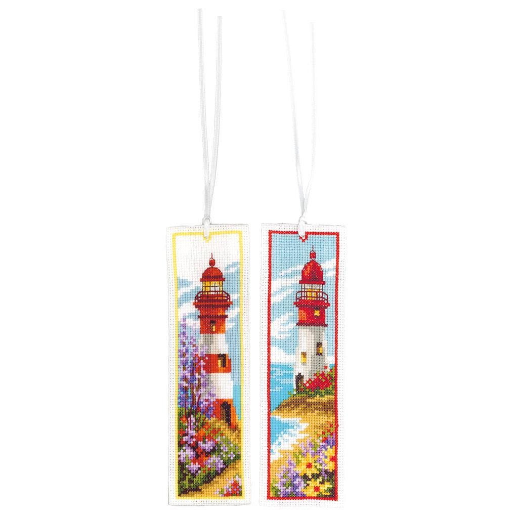Lighthouses set of 2 by Vervaco 2026 Bookmark Cross Stitch Kit Easy to embroidery