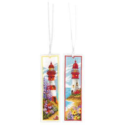 Lighthouses set of 2 by Vervaco 2026 Bookmark Cross Stitch Kit Easy to embroidery