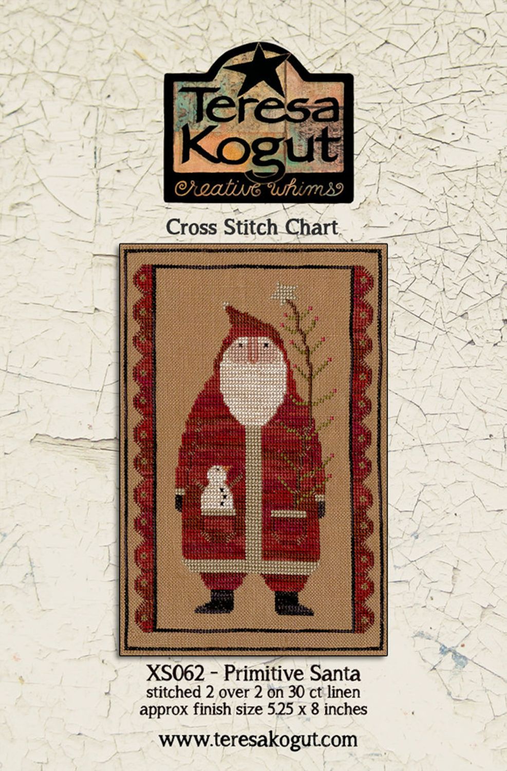 Primitive Santa by Teresa Kogut's Creative Whims Counted cross stitch pattern