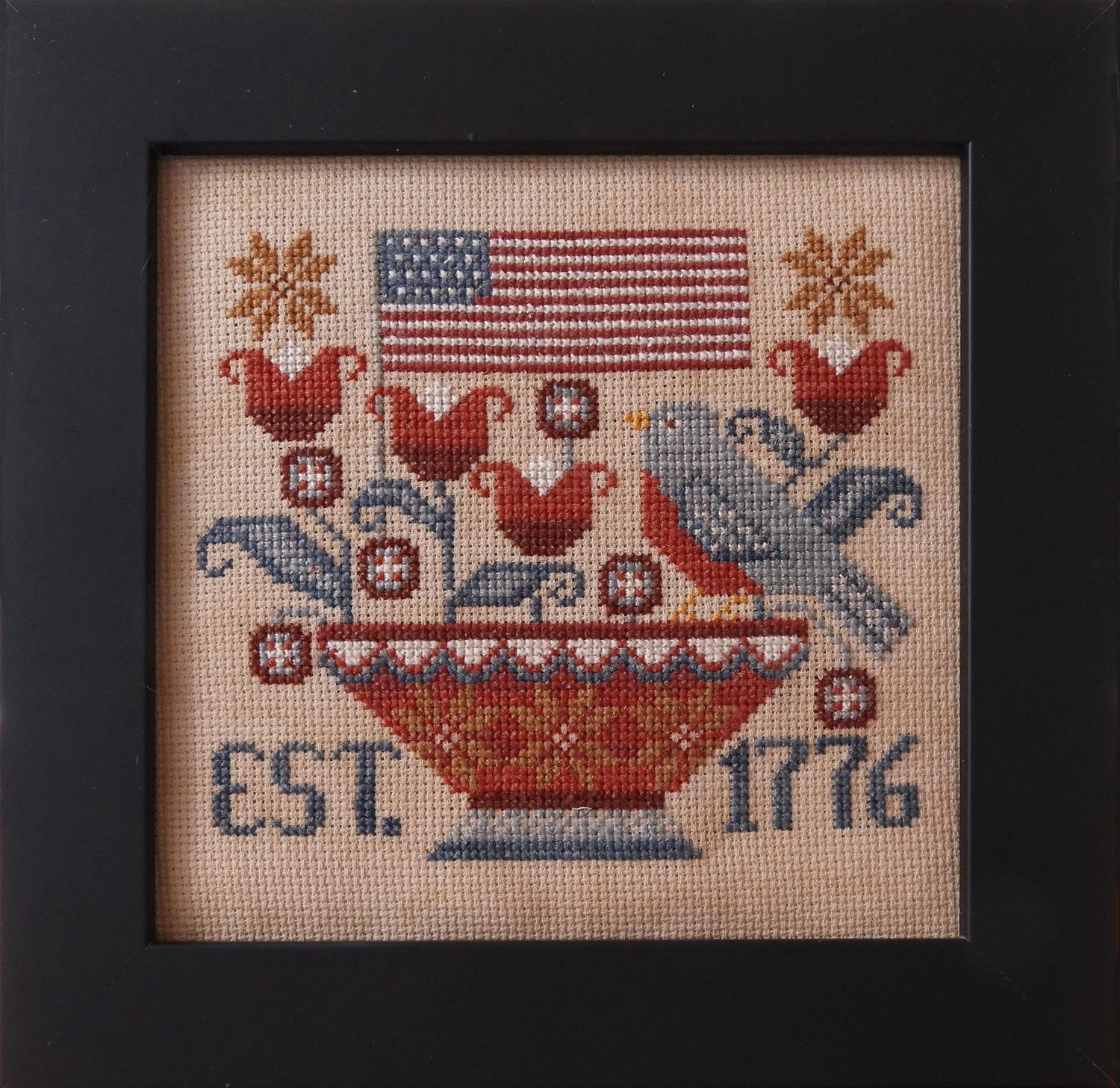 Patriotic Tweet by Teresa Kogut's Creative Whims 2023 Counted cross stitch pattern