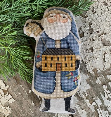 Blue Coat Santa by Teresa Kogut's Creative Whims 2024 Counted cross stitch pattern