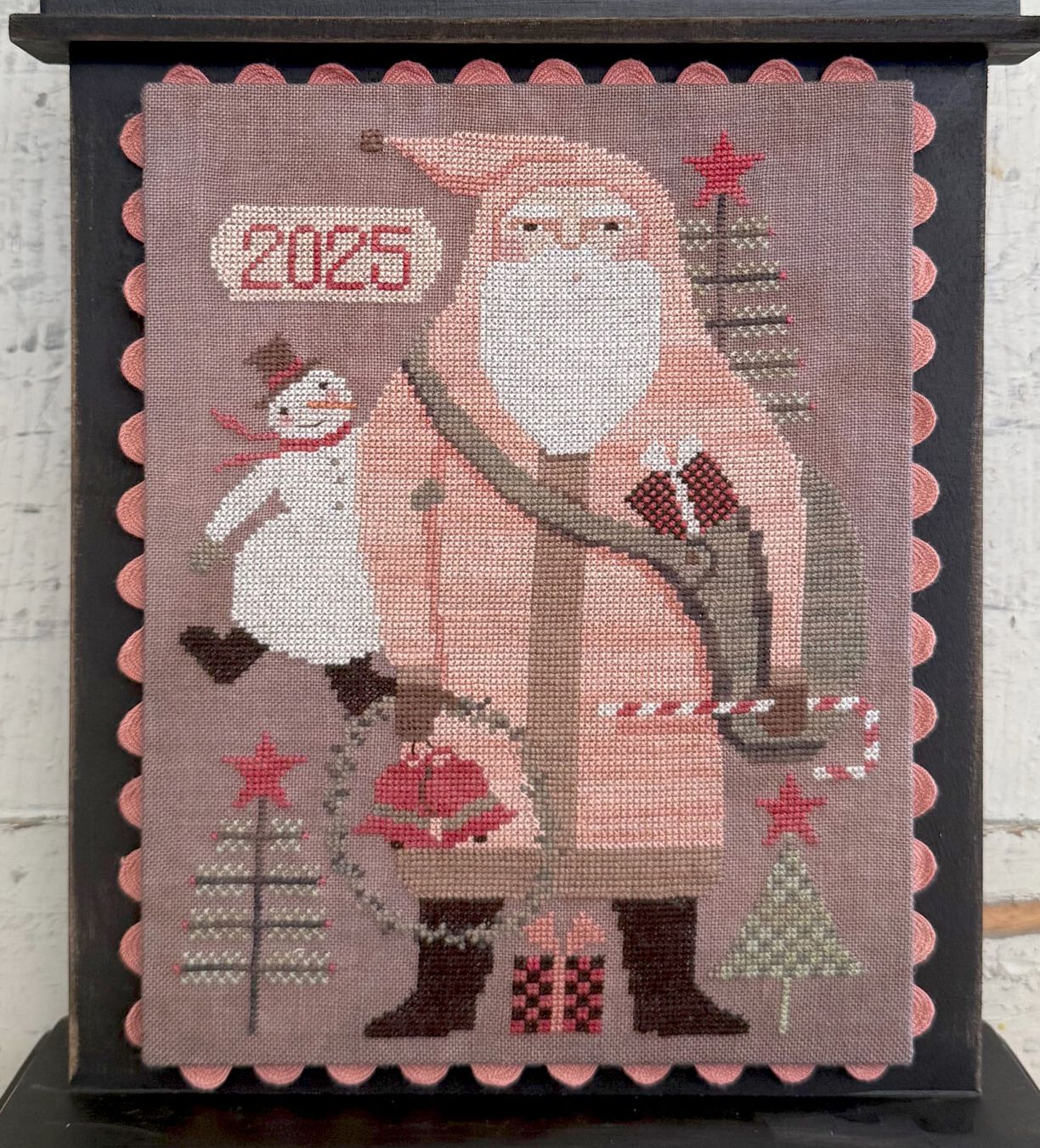 Pink Coat Santa by Teresa Kogut's Creative Whims 2025 Counted cross stitch pattern