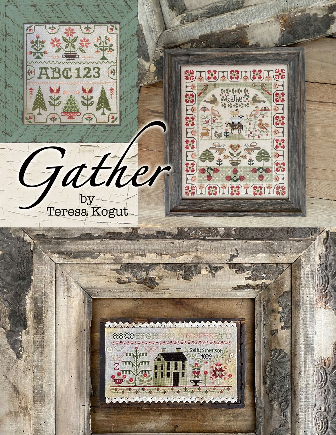 Gather by Teresa Kogut's Creative Whims 2021 Counted cross stitch Sampler Book