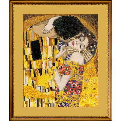 The Kiss by Riolis 2016 after Klimt's painting Museum Collection Counted cross stitch kit