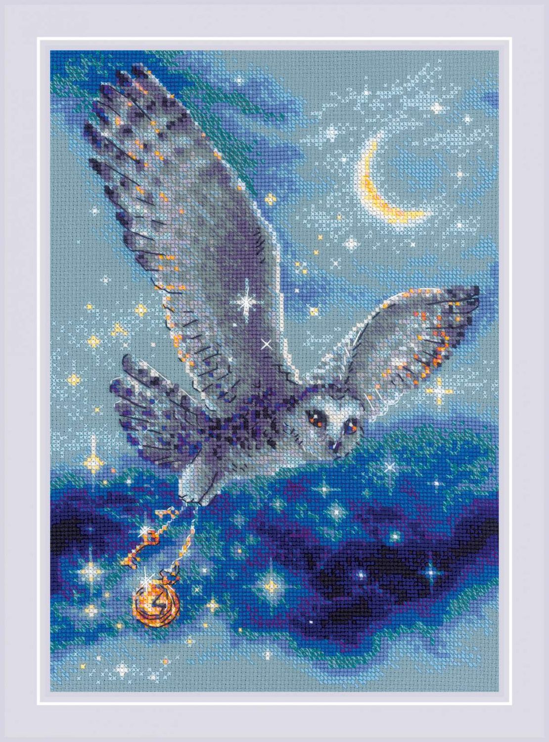 Magic Owl by Riolis 2019 Counted cross stitch kit with woolen thread
