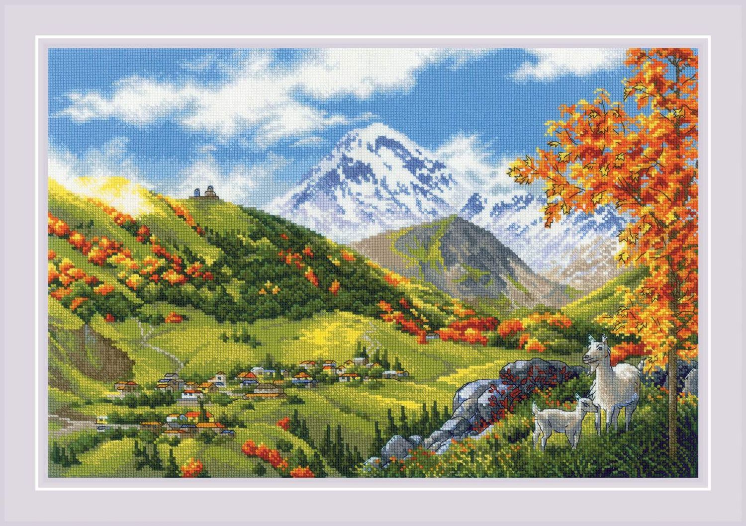 Mountain Village by Riolis 2022 Counted cross stitch kit