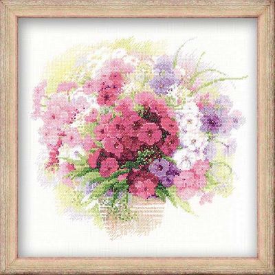 Watercolor Phlox by Riolis 2009 Counted cross stitch kit