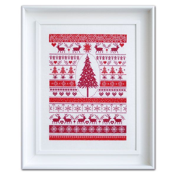 Red Christmas (Rote Weihnacht) by Acufactum Autumn &amp; Winter Collection Counted cross stitch kit