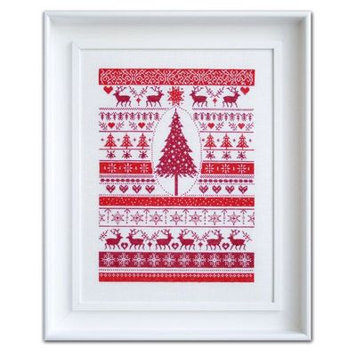 Red Christmas (Rote Weihnacht) by Acufactum Autumn &amp; Winter Collection Counted cross stitch kit