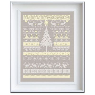 White Christmas (Weiße Weihnacht) by Acufactum Autumn &amp; Winter Collection Counted cross stitch kit