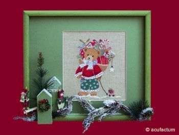 Christmas Bear (Weihnachtsbär) by Acufactum Autumn &amp; Winter Collection Counted cross stitch kit