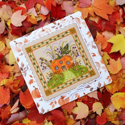 Pumpkin house by Tela Artis Cross stitch embroidery kit