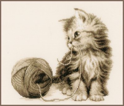 Kitten by Vervaco Counted cross stitch kit