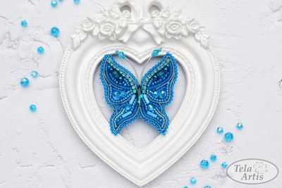 Mystery butterfly by Tela Artis Bead Embroidery Kit for making accessory (brooch)