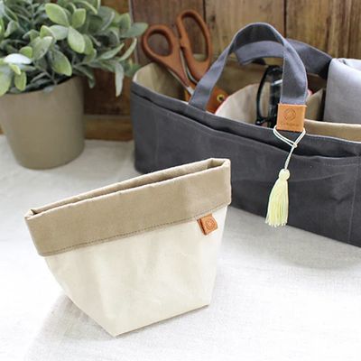 Waxed Canvas Accessory Pouch by Cohana Sturdy and Lightweight Paraffin-coated Canvas Pouch
